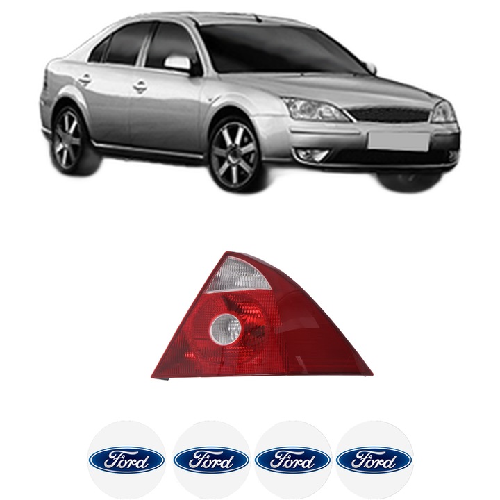 Lampa Stop Spate Dreapta FORD MONDEO III Saloon (B4Y) din 2000-2007, Auto, DEPO, 4x Stickere auto cu FORD