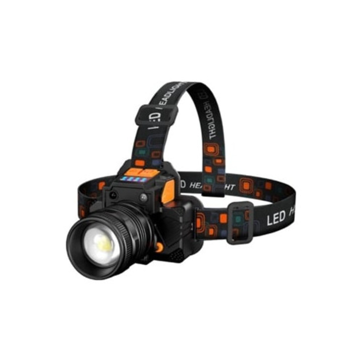Lanterna LED cu senzor de miscare, 3 moduri, incarcare USB, rezistenta la apa, pentru camping si drumetii