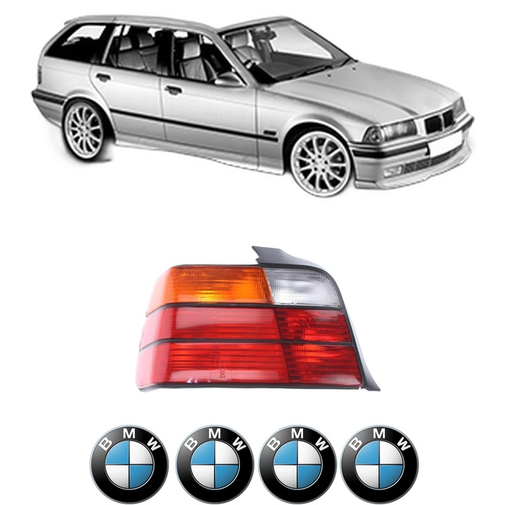 Lampa Stop Spate Stanga BMW Seria 3 Touring (E36) din 1995-1999, Auto, DEPO, 4x Stickere auto cu BMW