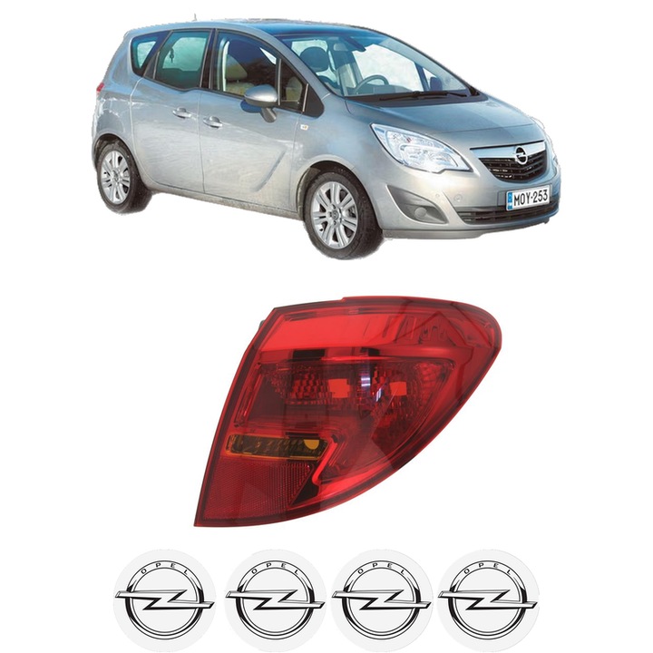 Lampa Stop Spate Dreapta OPEL MERIVA B MPV (S10) din 2010-2017, Auto, DEPO, 4x Stickere auto cu OPEL