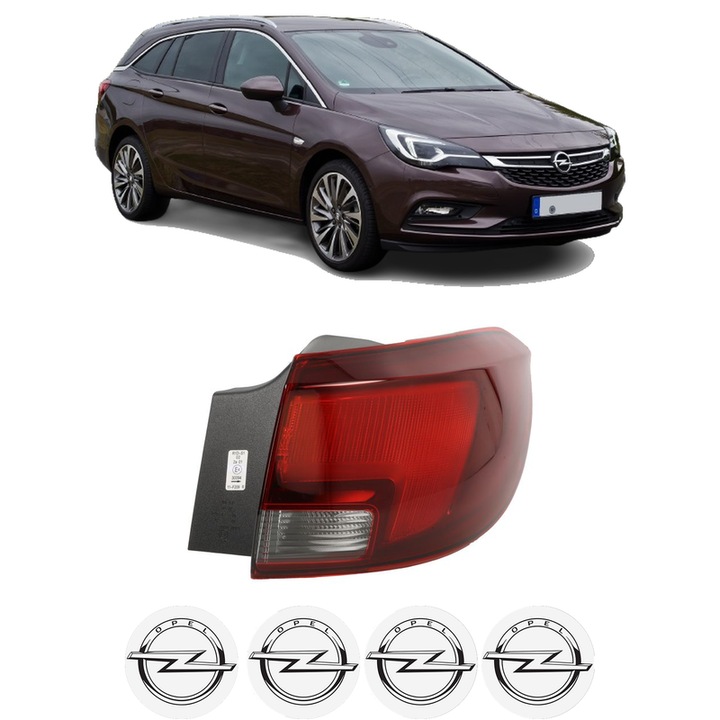 Lampa Stop Spate Dreapta OPEL ASTRA K Sports Tourer (B16) din 2015-2022, Auto, TYC, 4x Stickere auto cu OPEL