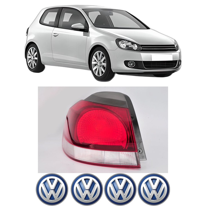 Lampa Stop Spate Stanga Volkswagen GOLF VI (5K1) din 2008-2013, Auto, DEPO, 4x Stickere auto cu Volkswagen