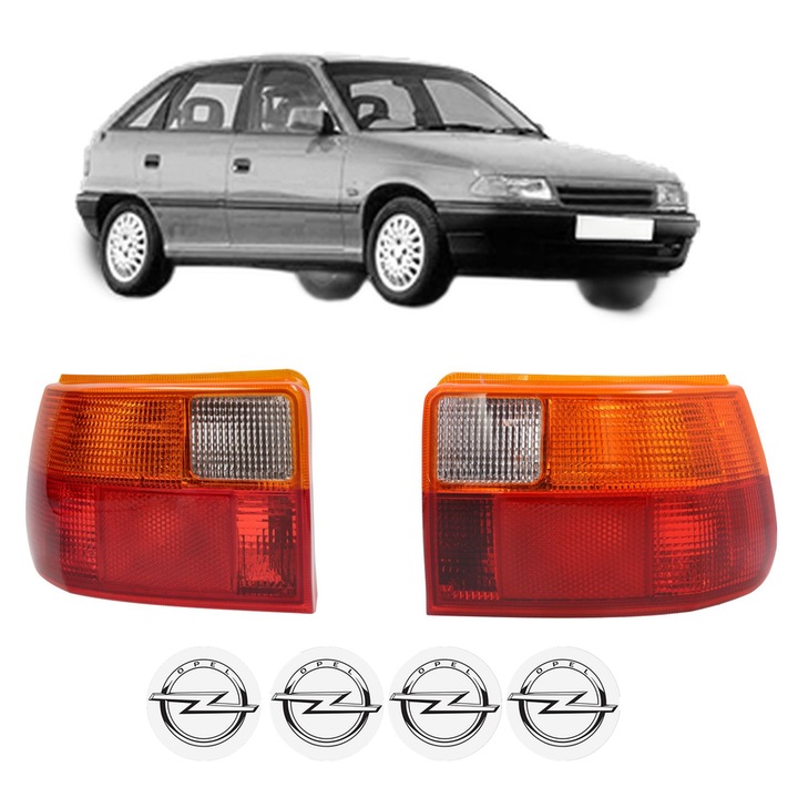 Set Stopuri Spate Stanga Dreapta OPEL ASTRA F Saloon (T92) din 1991-1998, Auto, TYC, 4x Stickere auto cu OPEL