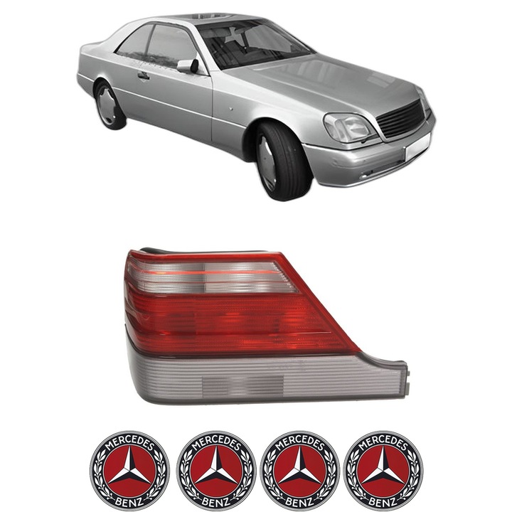 Lampa Stop Spate Stanga MERCEDES-BENZ S-CLASS Coupe (C140) din 1992-1999, Auto, DEPO, 4x Stickere auto cu MERCEDES-BENZ