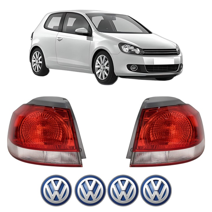 Set Stopuri Spate Stanga Dreapta Volkswagen GOLF VI (5K1) din 2008-2013, Auto, TYC, 4x Stickere auto cu Volkswagen