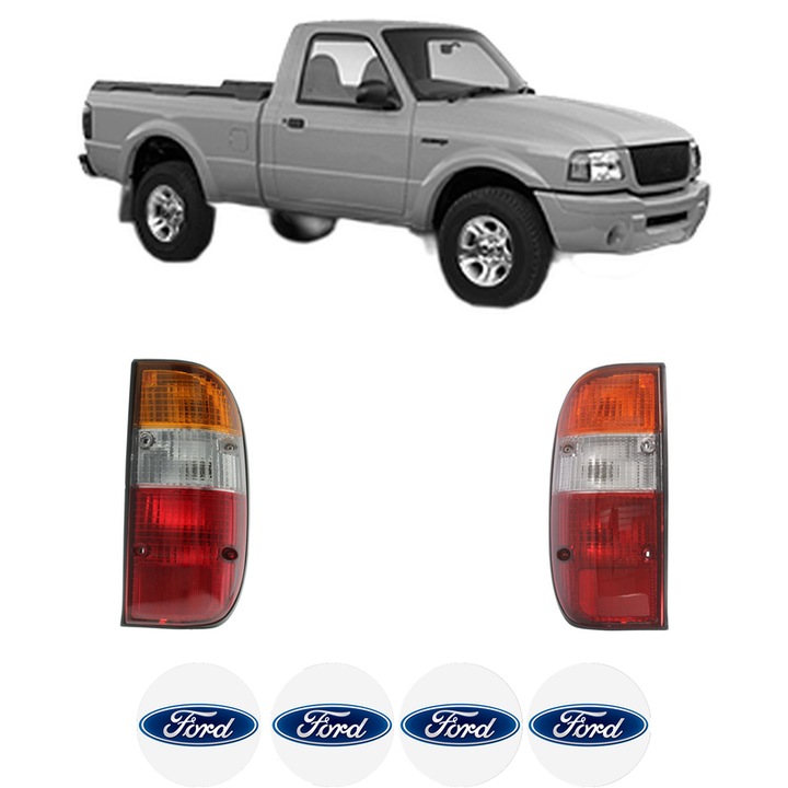 Set Stopuri Spate Stanga Dreapta FORD RANGER (ER, EQ, R_) din 1999-2006, Auto, DEPO, 4x Stickere auto cu FORD