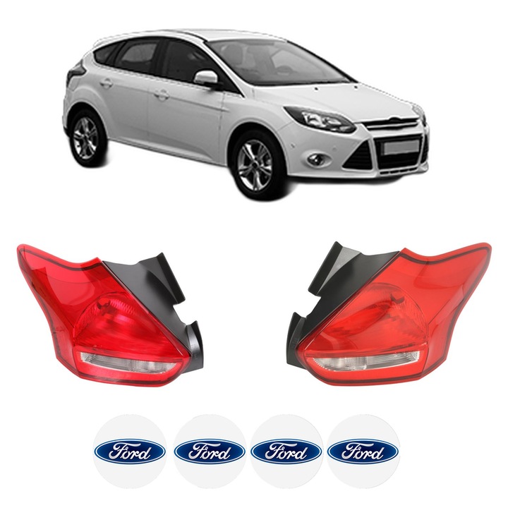 Set Stopuri Spate Stanga Dreapta FORD FOCUS III Hatchback Van din 2011-2020, Auto, TYC, 4x Stickere auto cu FORD