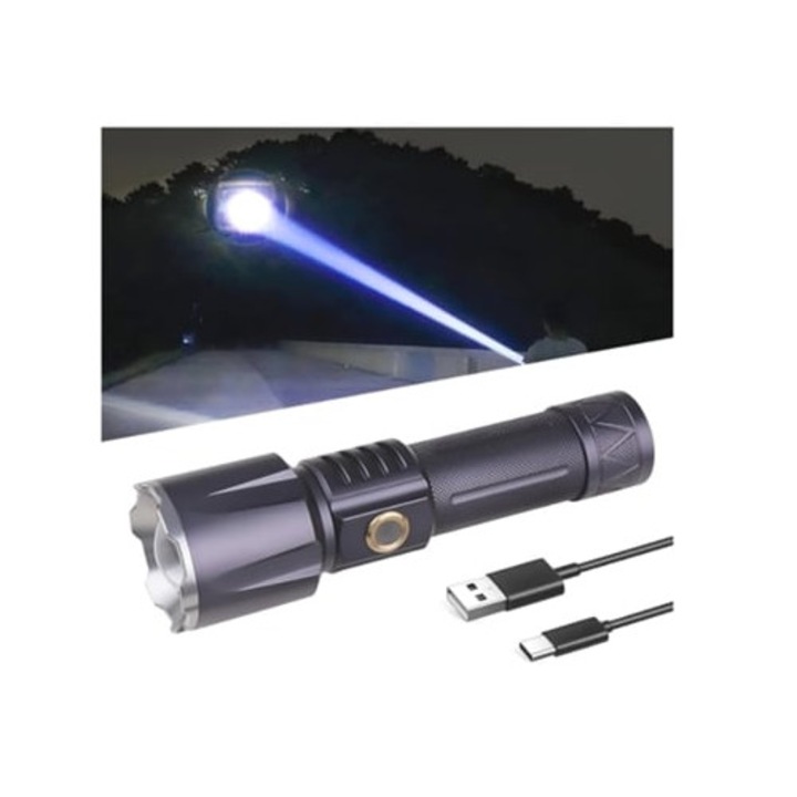 DIGITALLAB 850B taktikai zseblámpa, 5 mód, IPX6 vízálló, fekete