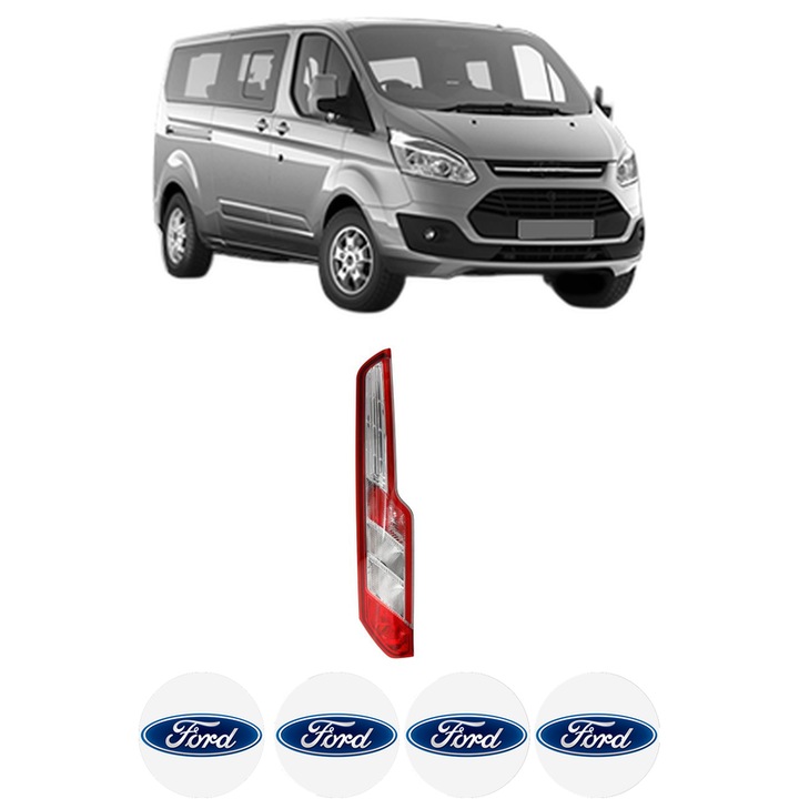 Lampa Stop Spate Stanga FORD TOURNEO CUSTOM V362 Bus (F3) din 2012-2023, Auto, DEPO, 4x Stickere auto cu FORD
