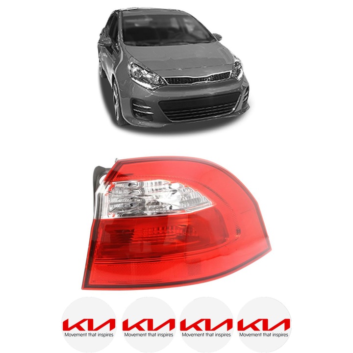 Lampa Stop Spate Dreapta KIA RIO III Hatchback Van (UB) din 2011-2015, Auto, DEPO, 4x Stickere auto cu KIA