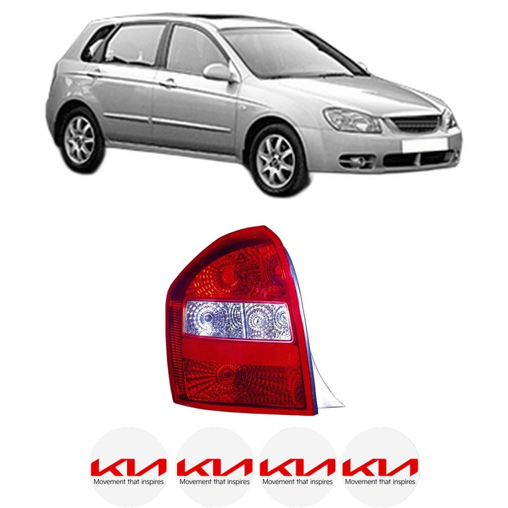 Lampa Stop Spate Stanga KIA CERATO I Hatchback (LD) din 2004-2009, Auto, DEPO, 4x Stickere auto cu KIA