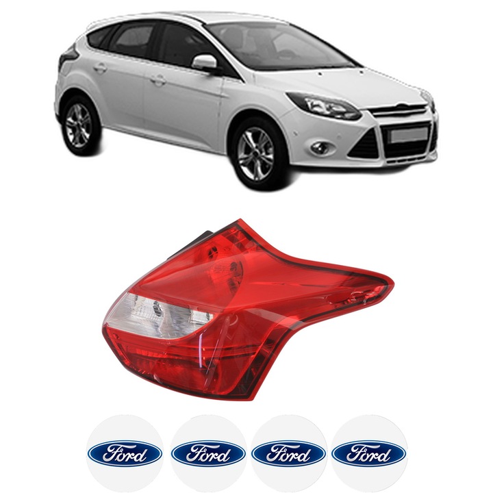 Lampa Stop Spate Dreapta FORD FOCUS III Hatchback Van din 2011-2020, Auto, DEPO, 4x Stickere auto cu FORD