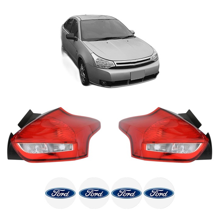 Set Stopuri Spate Stanga Dreapta FORD FOCUS din 1998-2021, Auto, DEPO, 4x Stickere auto cu FORD