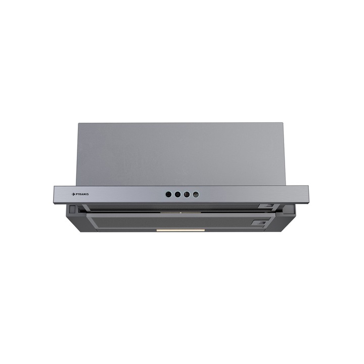 Hota telescopica Pyramis Turbo ERN 2056, Touch Control Display, putere de absorbtie 760mc/h, 1 motor turbo, 60cm, finisaj inox