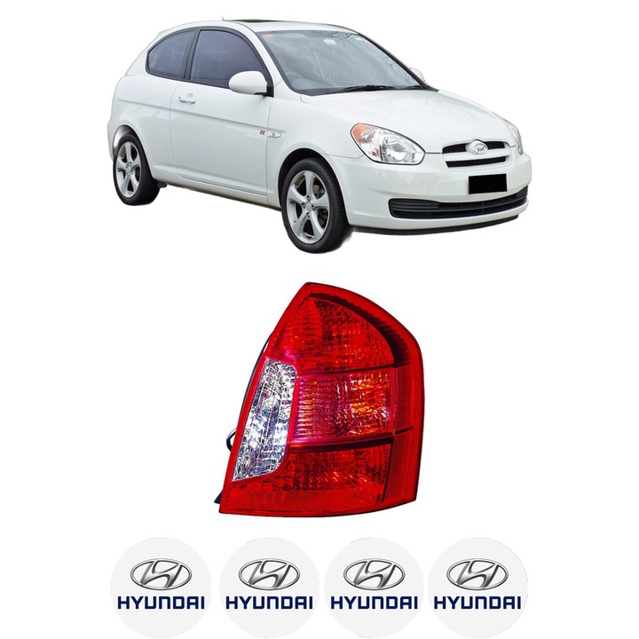 Lampa Stop Spate Dreapta HYUNDAI ACCENT III (MC) din 2005-2010, Auto, DEPO, 4x Stickere auto cu HYUNDAI