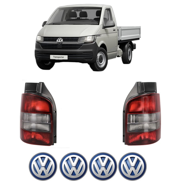 Set Stopuri Spate Stanga Dreapta Volkswagen TRANSPORTER T5 Platform/Chassis (7JD, 7JE, 7JL, 7JY, 7JZ, 7F din 2003-2015, Auto, TYC, 4x Stickere auto cu Volkswagen