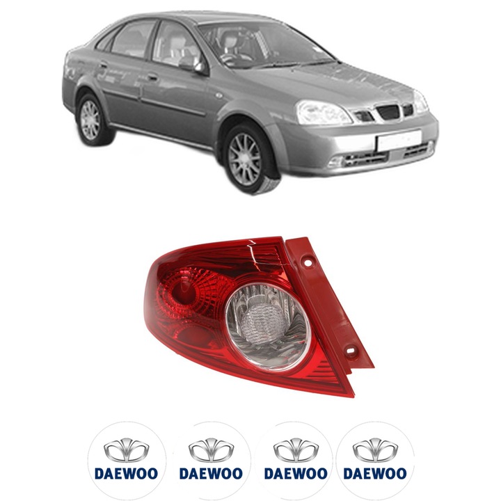 Lampa Stop Spate Stanga DAEWOO NUBIRA Saloon (J200) din 2003-2004, Auto, DEPO, 4x Stickere auto cu DAEWOO