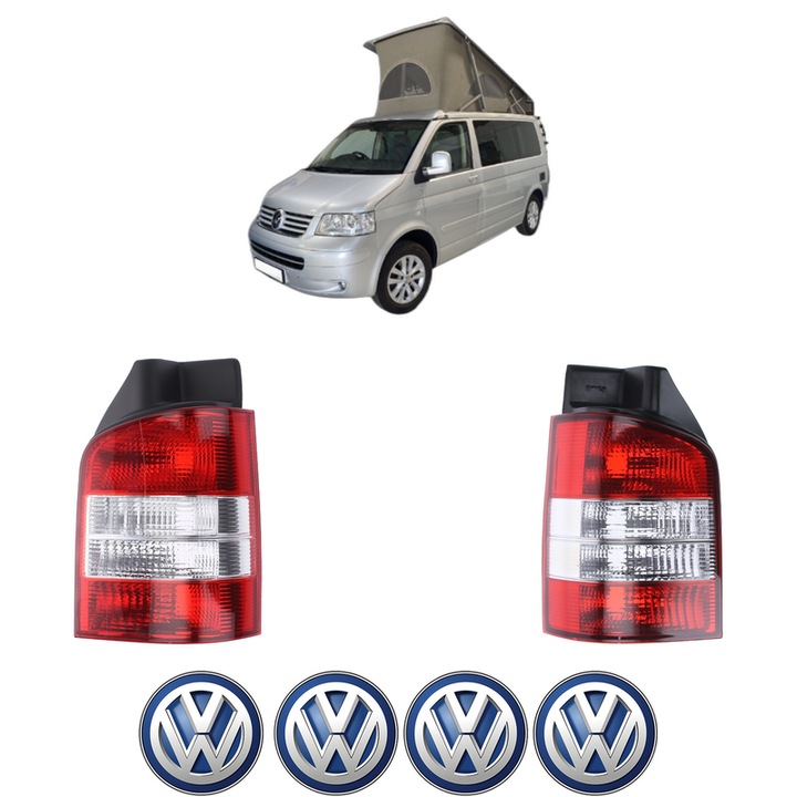 Set Stopuri Spate Stanga Dreapta Volkswagen CALIFORNIA T5 Camper (7EC, 7EF, 7EG, 7HF, 7HC) din 2007-2015, Auto, DEPO, 4x Stickere auto cu Volkswagen
