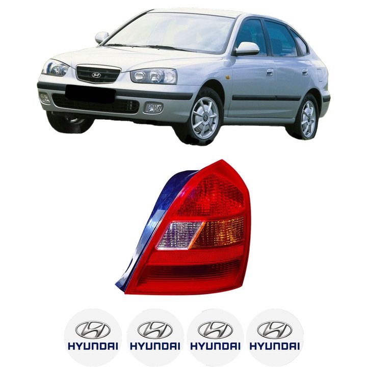 Lampa Stop Spate Dreapta HYUNDAI ELANTRA III (XD) din 2000-2006, Auto, DEPO, 4x Stickere auto cu HYUNDAI