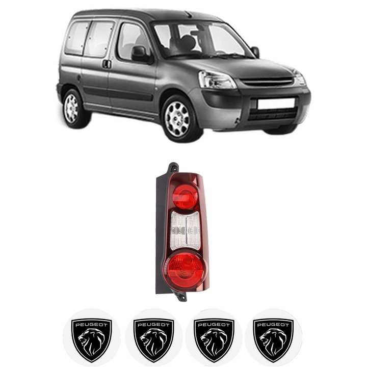 Lampa Stop Spate Dreapta PEUGEOT PARTNER TEPEE din 2008-2018, Auto, DEPO, 4x Stickere auto cu PEUGEOT