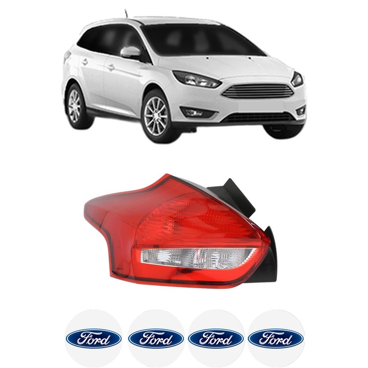 Lampa Stop Spate Stanga FORD FOCUS III Estate Van din 2012-2020, Auto, DEPO, 4x Stickere auto cu FORD