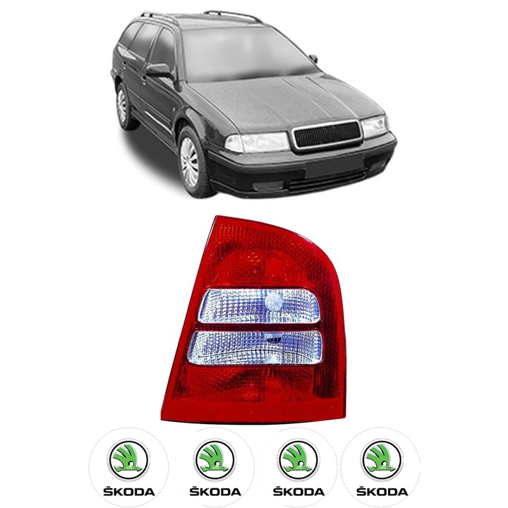 Lampa Stop Spate Dreapta SKODA OCTAVIA I Estate Van (1U5) din 2000-2010, Auto, DEPO, 4x Stickere auto cu SKODA