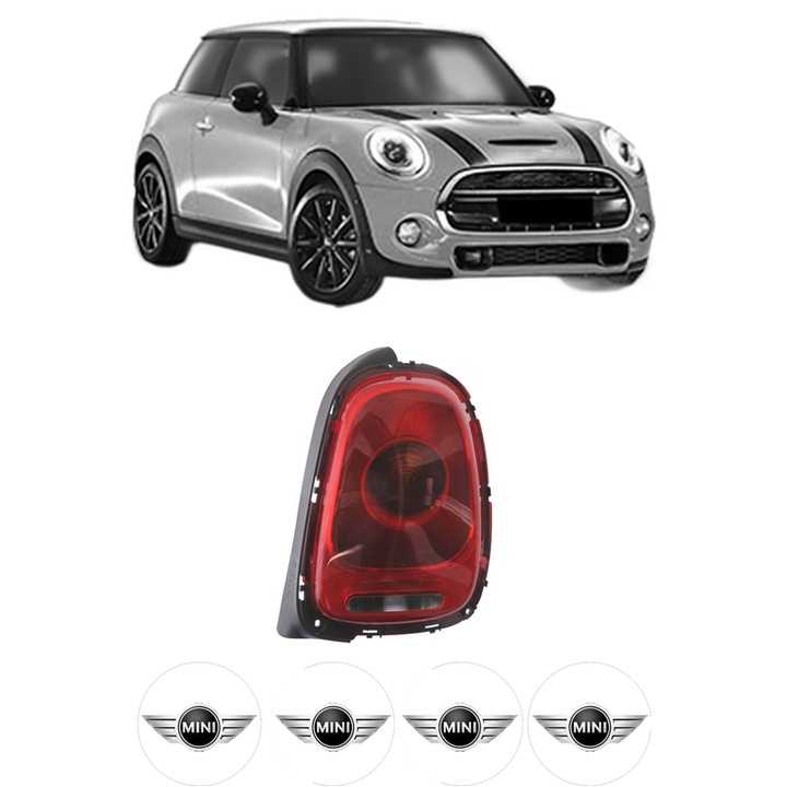 Lampa Stop Spate Dreapta MINI MINI (F56) din 2013-2020, Auto, DEPO, 4x Stickere auto cu MINI