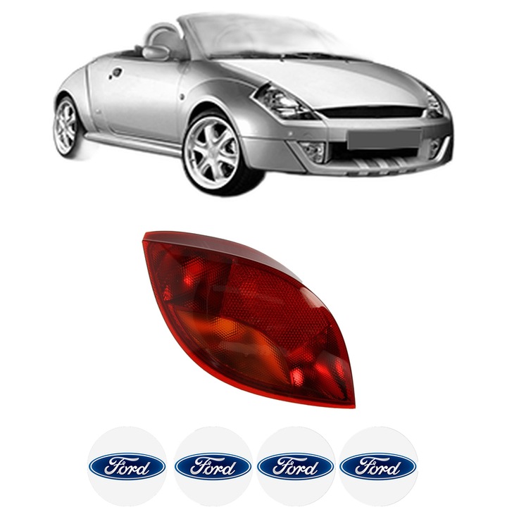 Lampa Stop Spate Stanga FORD STREET KA (RL2) din 2003-2005, Auto, TYC, 4x Stickere auto cu FORD