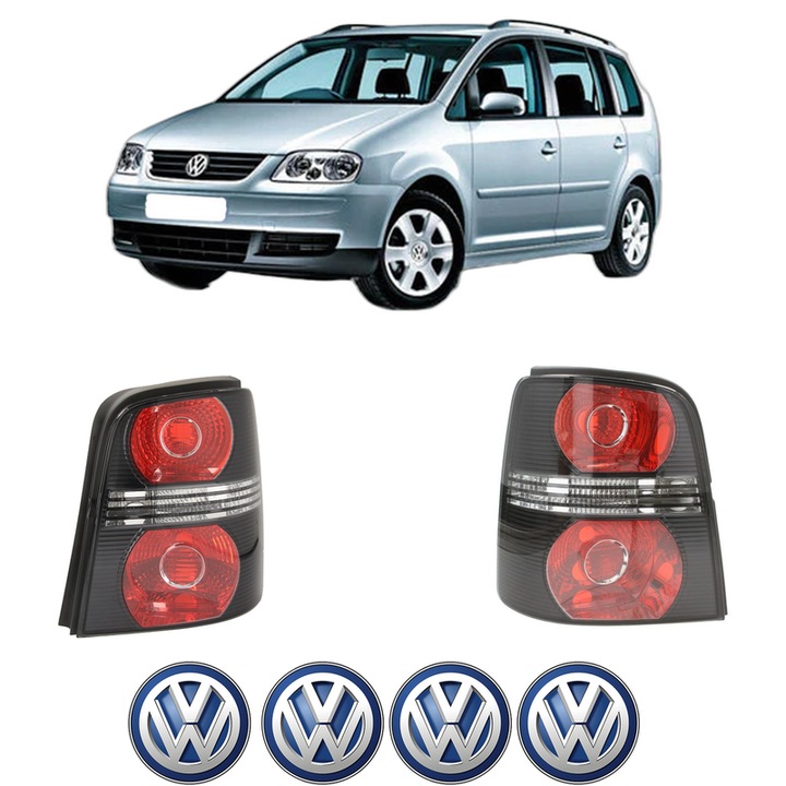 Set Stopuri Spate Stanga Dreapta Volkswagen TOURAN (1T1, 1T2) din 2003-2010, Auto, DEPO, 4x Stickere auto cu Volkswagen