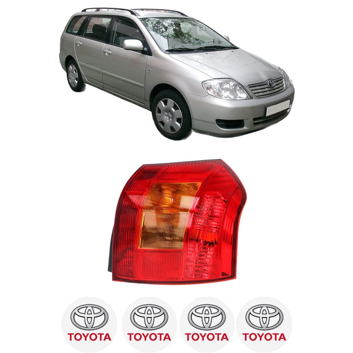 Lampa Stop Spate Dreapta TOYOTA COROLLA Estate (_E12_) din 2002-2007, Auto, DEPO, 4x Stickere auto cu TOYOTA