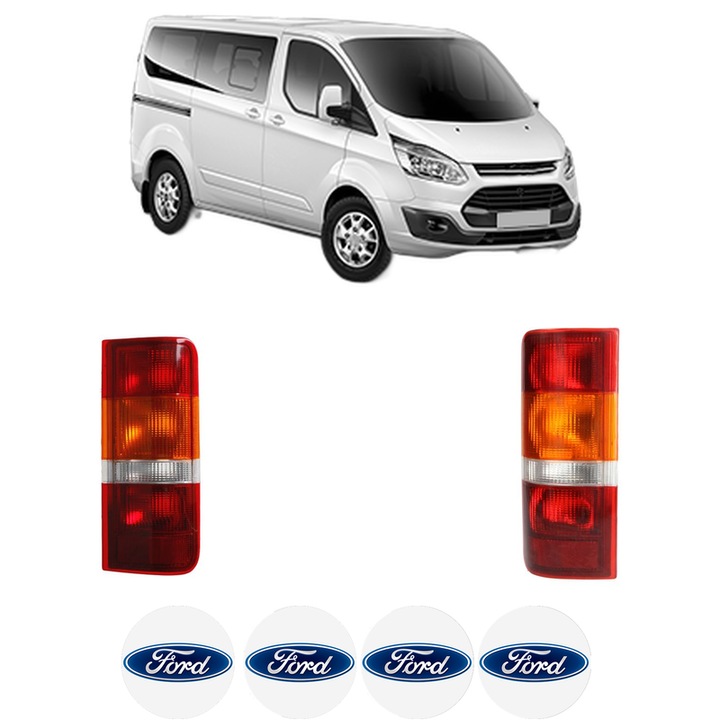 Set Stopuri Spate Stanga Dreapta FORD TRANSIT TOURNEO Bus din 1994-2014, Auto, DEPO, 4x Stickere auto cu FORD