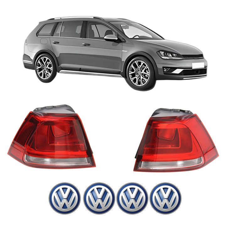 Set Stopuri Spate Stanga Dreapta Volkswagen GOLF ALLTRACK VII Variant (BA5, BV5) din 2014-2020, Auto, TYC, 4x Stickere auto cu Volkswagen