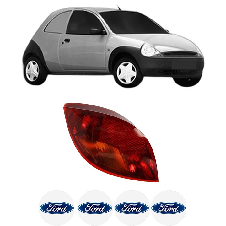 Lampa Stop Spate Stanga FORD KA Van (RB) din 2002-2005, Auto, TYC, 4x Stickere auto cu FORD