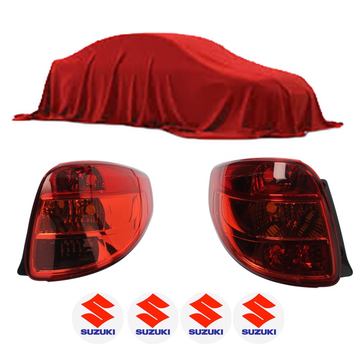 Set Stopuri Spate Stanga Dreapta SUZUKI SX4 Saloon (GY, RW) din 2007, Auto, DEPO, 4x Stickere auto cu SUZUKI