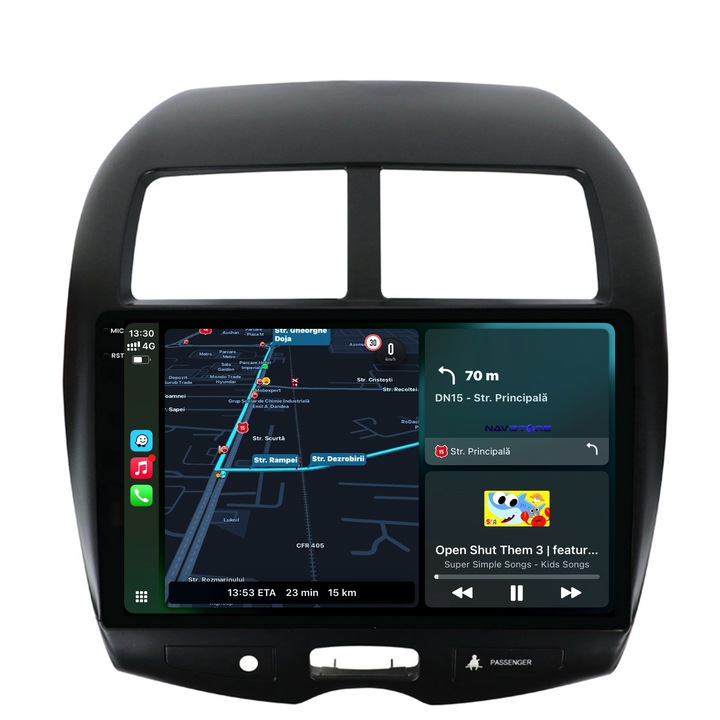 Dedikált navigáció Mitsubishi ASX (2010-2016), 10 hüvelykes, 4 GB RAM, 64 GB tárhely, Carplay