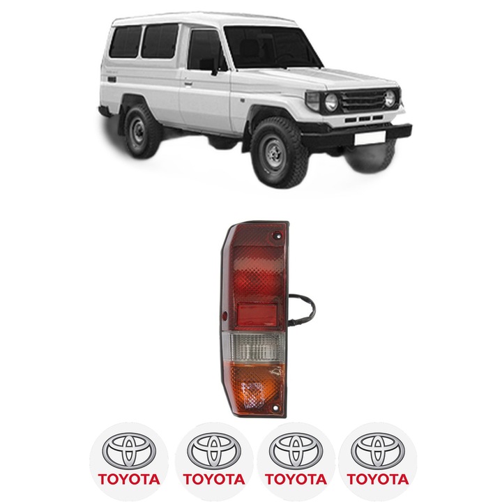 Lampa Stop Spate Stanga TOYOTA LAND CRUISER (_J7_, _JL7_) din 1984-1996, Auto, DEPO, 4x Stickere auto cu TOYOTA