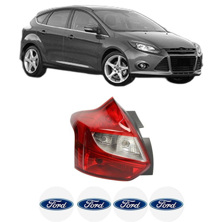 Lampa Stop Spate Stanga FORD FOCUS III din 2010-2020, Auto, TYC, 4x Stickere auto cu FORD