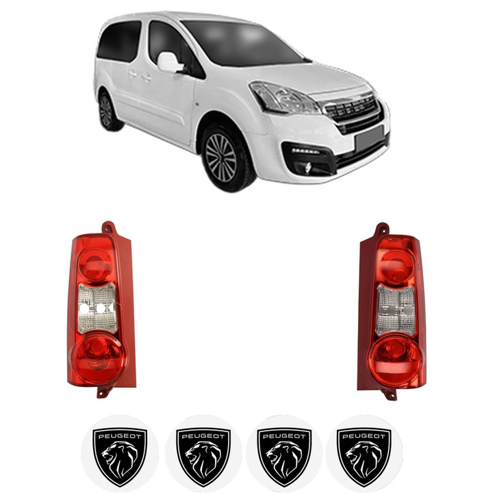 Set Stopuri Spate Stanga Dreapta PEUGEOT PARTNER ORIGIN Box Body/MPV (G_) din 2008-2015, Auto, TYC, 4x Stickere auto cu PEUGEOT