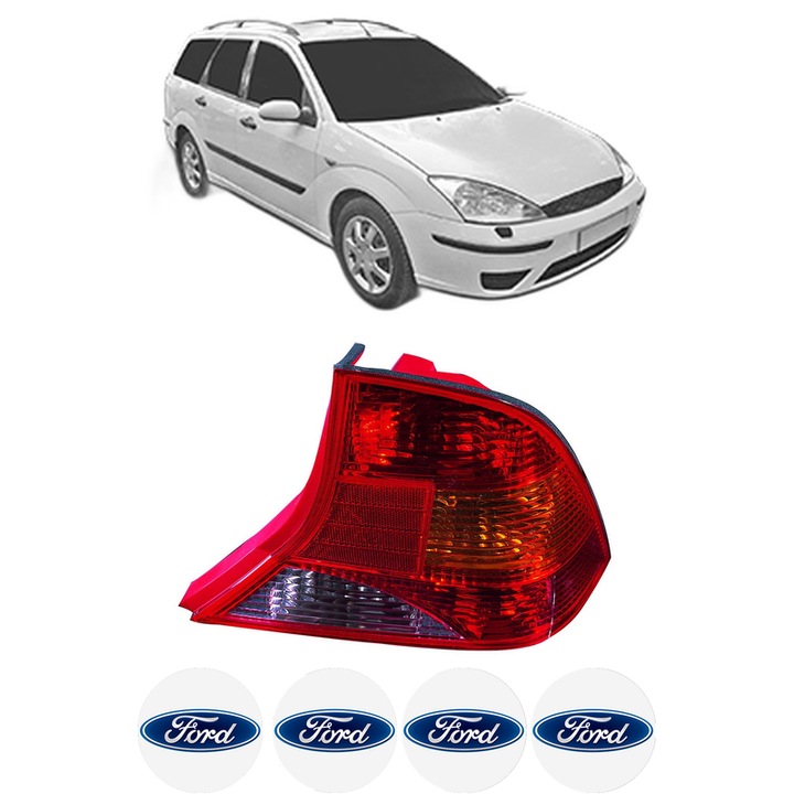 Lampa Stop Spate Stanga FORD FOCUS I Estate Van (DNW) din 1998-2005, Auto, DEPO, 4x Stickere auto cu FORD
