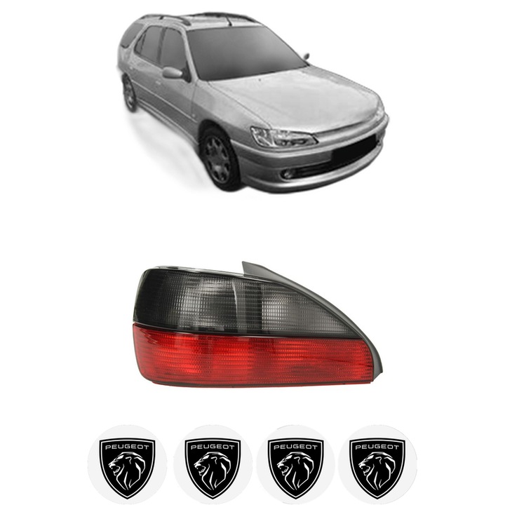 Lampa Stop Spate Stanga PEUGEOT 306 Estate Van (N_, 7_) din 1997-2000, Auto, DEPO, 4x Stickere auto cu PEUGEOT