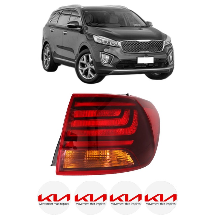 Lampa Stop Spate Dreapta KIA SORENTO III (UM) din 2015-2020, Auto, DEPO, 4x Stickere auto cu KIA