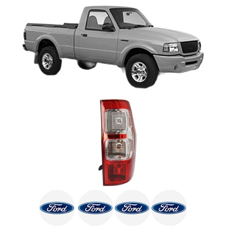 Lampa Stop Spate Stanga FORD RANGER (ER, EQ, R_) din 1999-2006, Auto, DEPO, 4x Stickere auto cu FORD