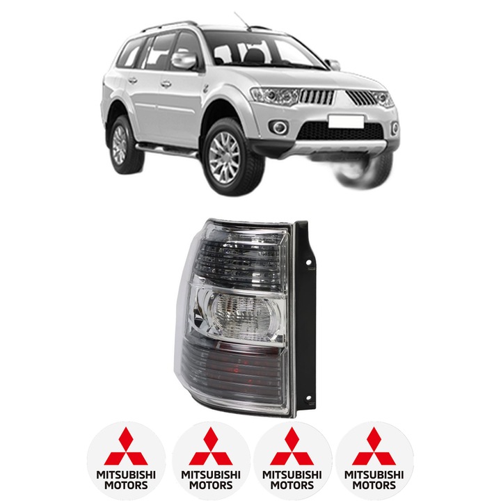 Lampa Stop Spate Stanga MITSUBISHI PAJERO SPORT II (KH_, KG_) din 2008-2018, Auto, TYC, 4x Stickere auto cu MITSUBISHI