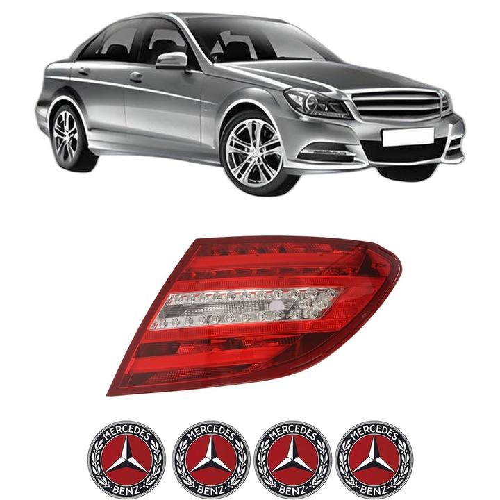 Lampa Stop Spate Dreapta MERCEDES-BENZ C-CLASS Coupe (C204) din 2011-2013, Auto, DEPO, 4x Stickere auto cu MERCEDES-BENZ