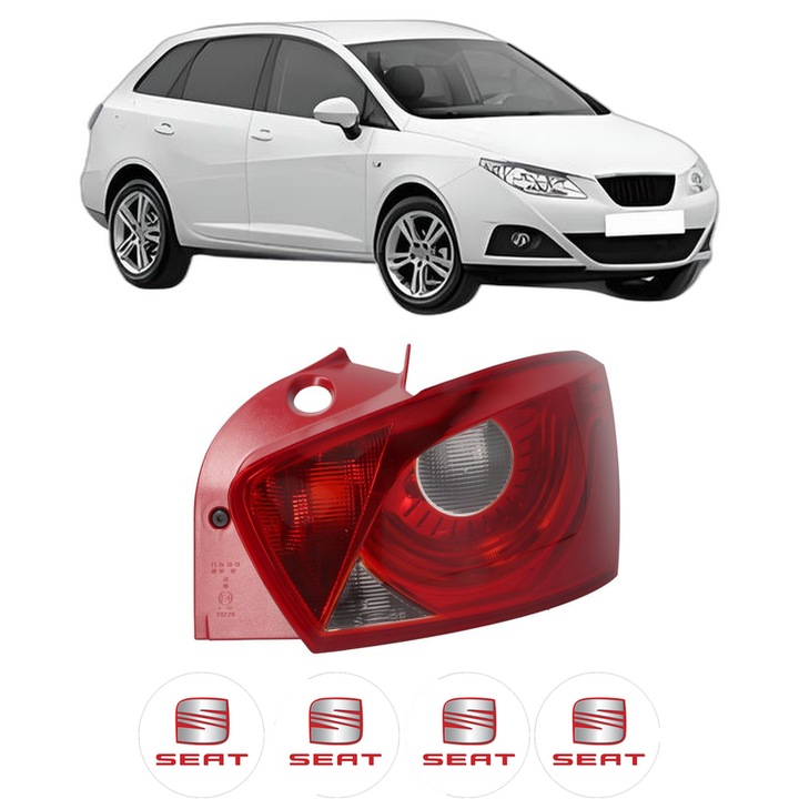 Lampa Stop Spate Dreapta SEAT IBIZA IV ST (6J8, 6P8) din 2010-2016, Auto, TYC, 4x Stickere auto cu SEAT