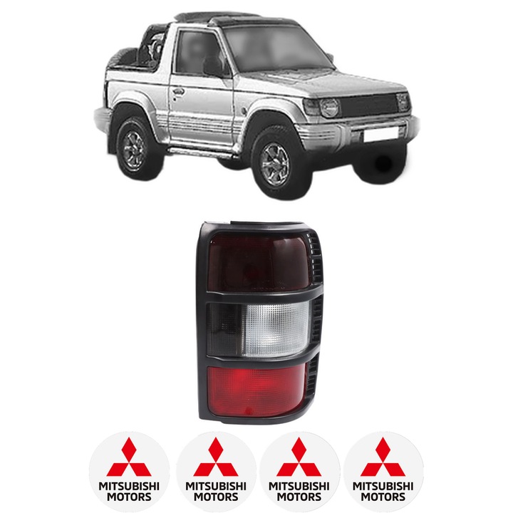 Lampa Stop Spate Dreapta MITSUBISHI PAJERO II Canvas Top (V2_C, V4_C) din 1990-2000, Auto, DEPO, 4x Stickere auto cu MITSUBISHI