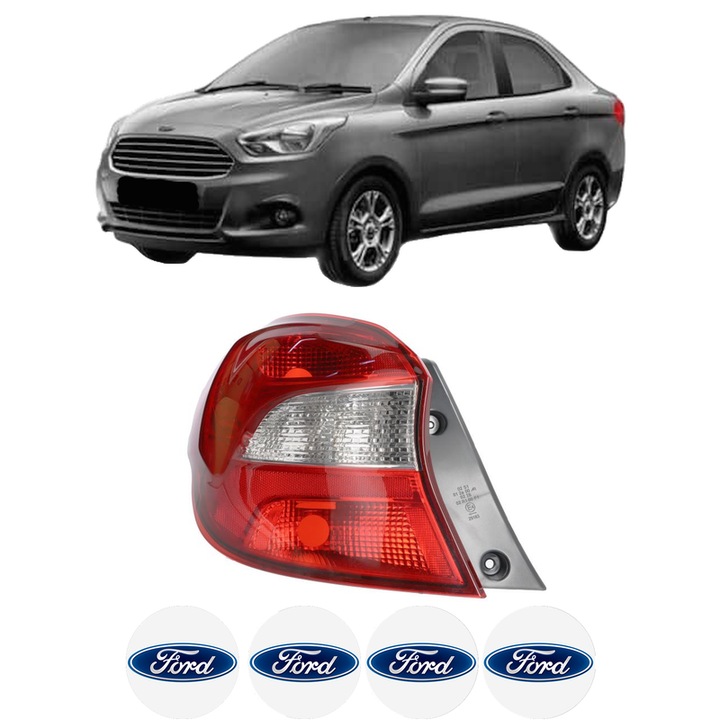 Lampa Stop Spate Stanga FORD KA+ III Saloon (TK, FK) din 2016, Auto, DEPO, 4x Stickere auto cu FORD