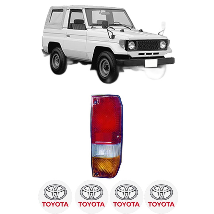 Lampa Stop Spate Dreapta TOYOTA LAND CRUISER Hardtop (_J7_) din 1990-2001, Auto, DEPO, 4x Stickere auto cu TOYOTA