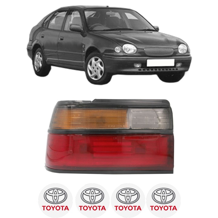 Lampa Stop Spate Stanga TOYOTA COROLLA Liftback (_E11_) din 1997-2002, Auto, DEPO, 4x Stickere auto cu TOYOTA