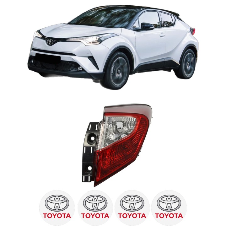 Lampa Stop Spate Dreapta TOYOTA C-HR (_X1_) din 2016-2019, Auto, DEPO, 4x Stickere auto cu TOYOTA